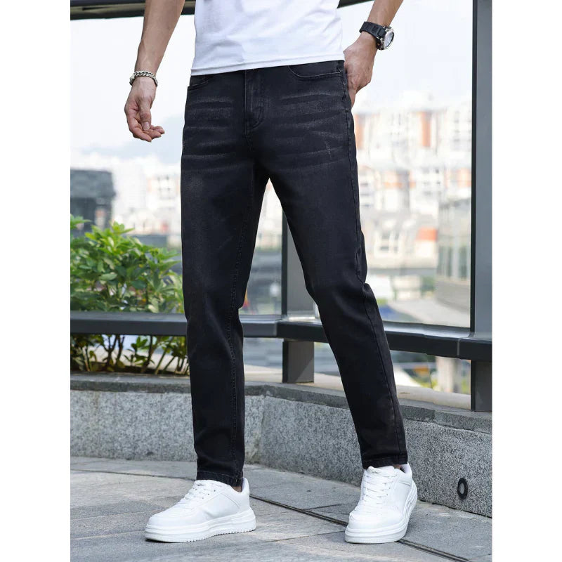 Herren jeans im zeitlosen design mit stretch