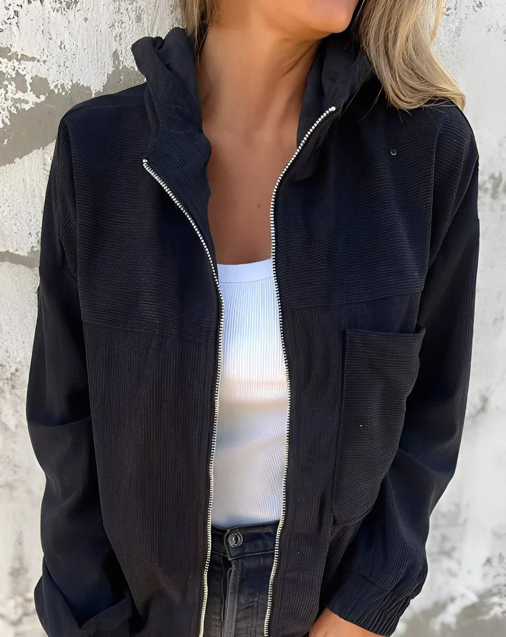 Gillian cordjacke mit kapuze – damen