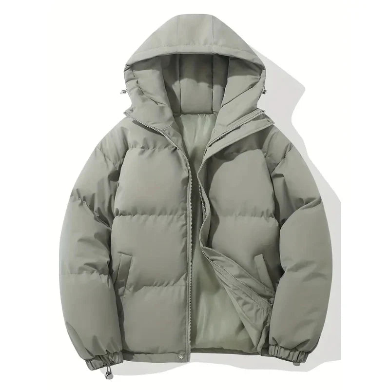 Elegante winter daunenjacke mit kapuze