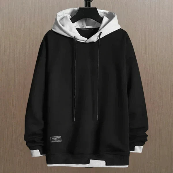 Oversize-hoodie für herren mit kordelzug und kontrastnähten – herren