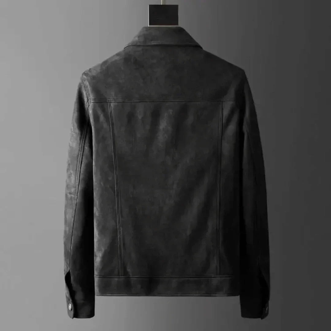 Torino herrenjacke aus wildleder im klassischen stil