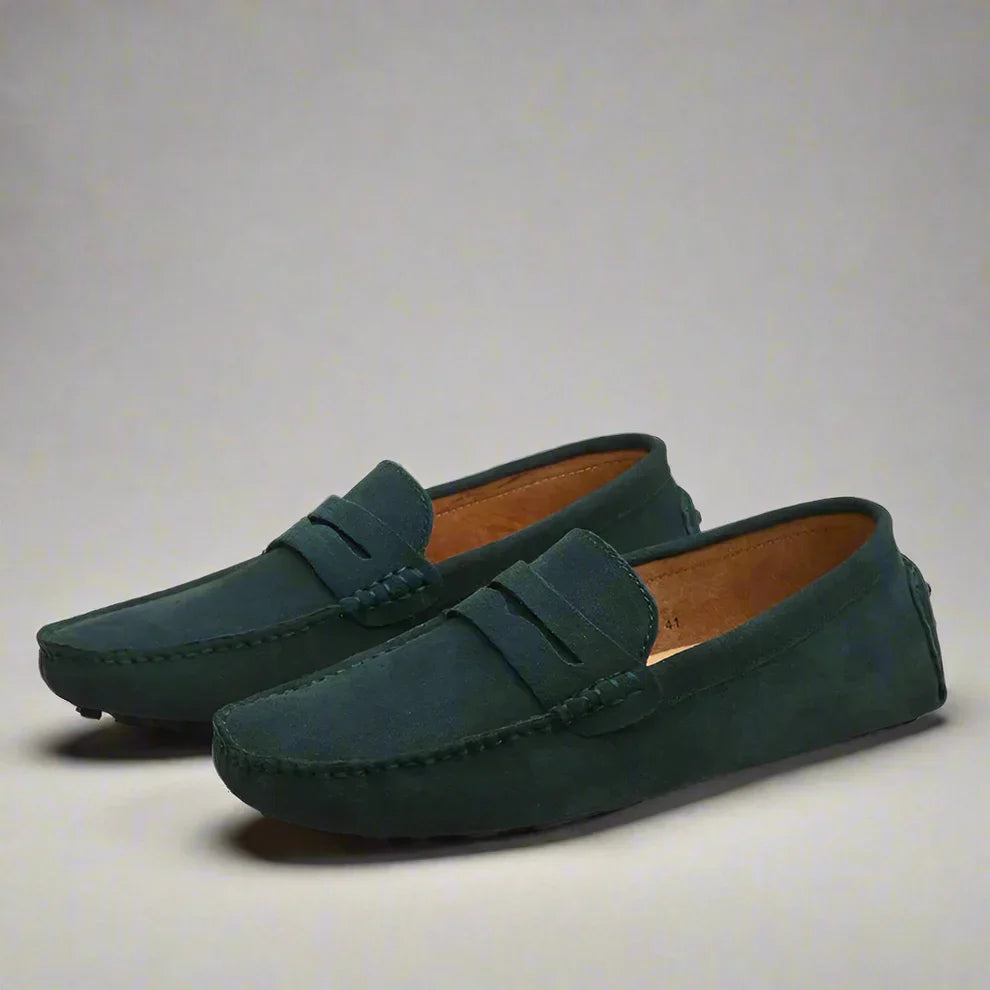 Wildleder-slipper für herren