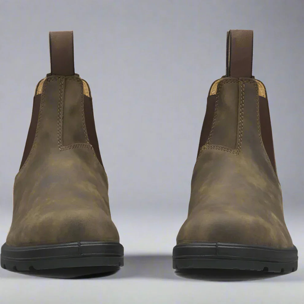 Herren-chelsea-boots aus leder zum hineinschlüpfen – herren