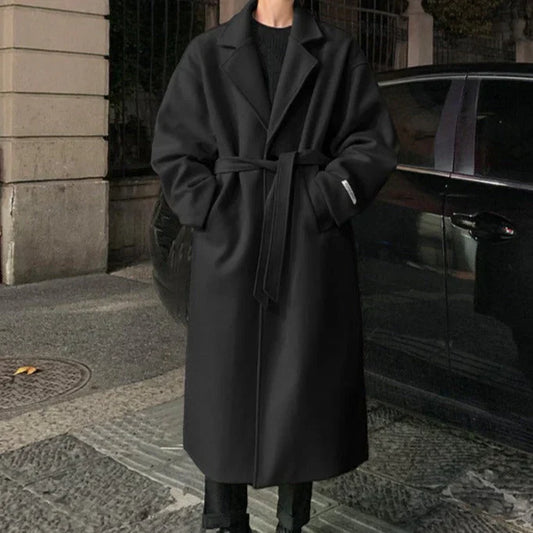 Eleganter herren wollmantel für herbst und winter