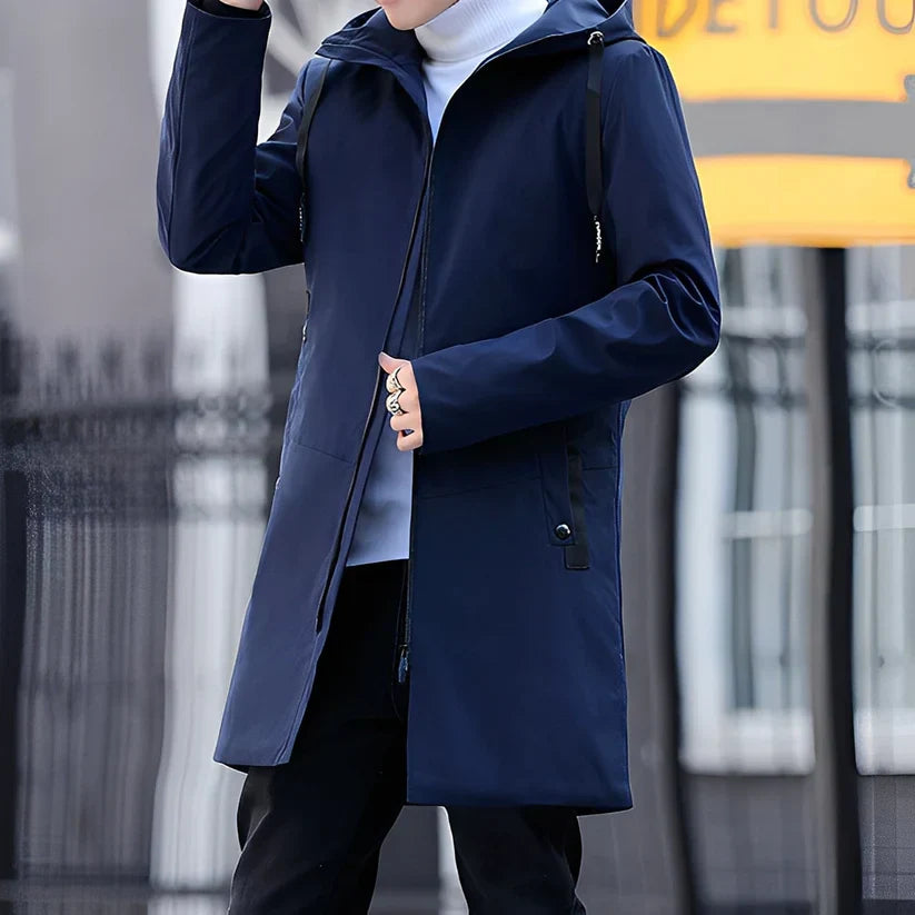 Lucas freizeit-regenjacke mit kapuze – herren