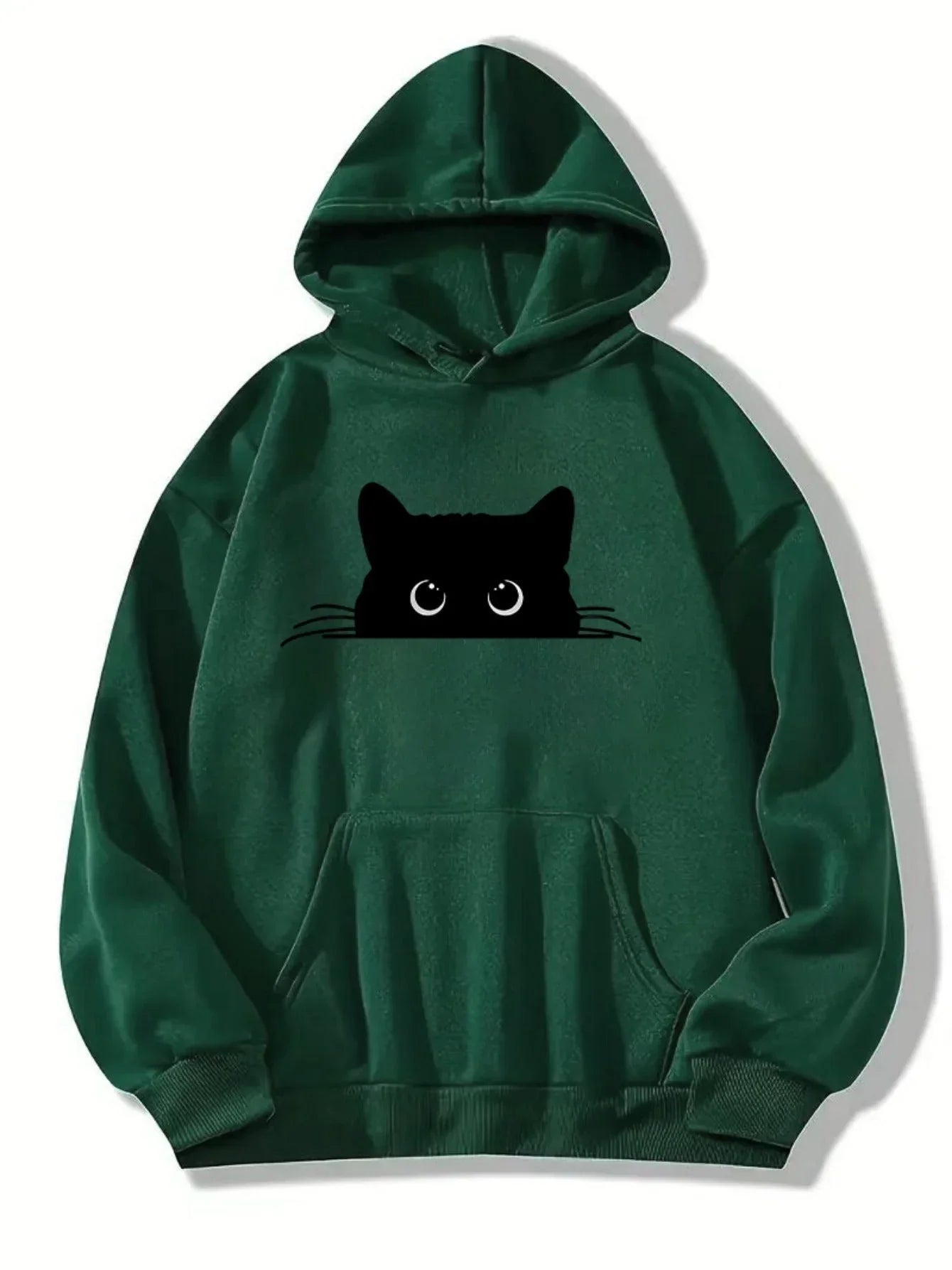 Bella - hoodie mit katzenprint und kapuze