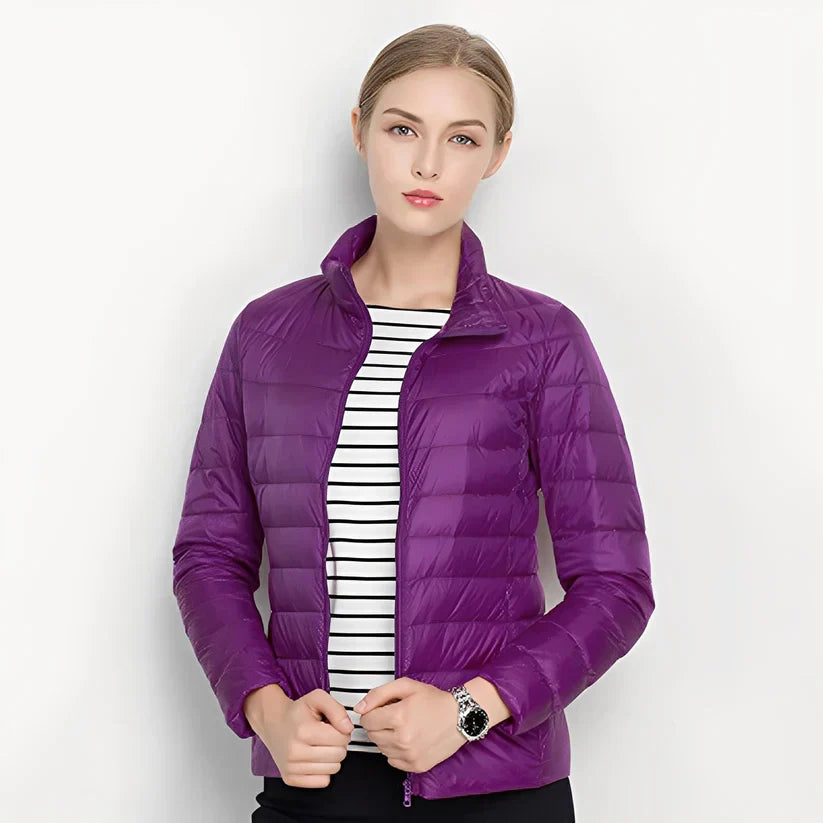Bethel warme, schmal geschnittene steppjacke – damen