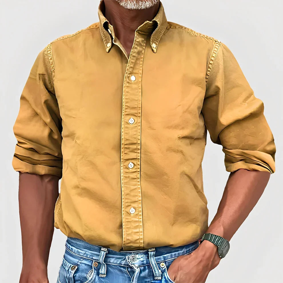 Micheal bequemes langarm-freizeithemd – herren