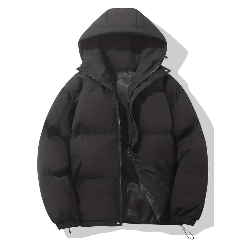 Elegante winter daunenjacke mit kapuze