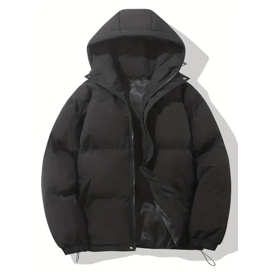 Elegante winter daunenjacke mit kapuze