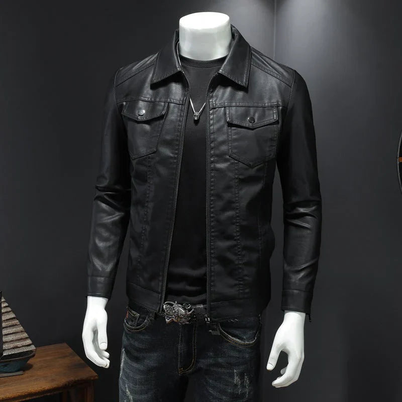 Nelson lässige biker-lederjacke – herren