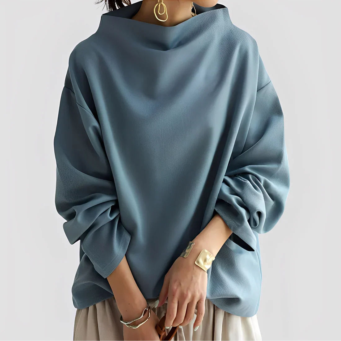 Eleganter rollkragenpullover von romayne – damen