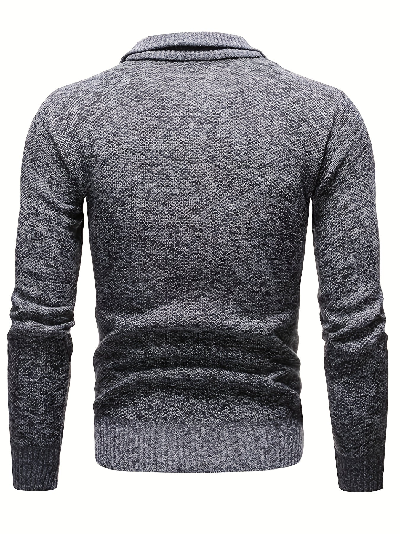 Herren-strickpullover mit hohem kragen und viertelreißverschluss – herren