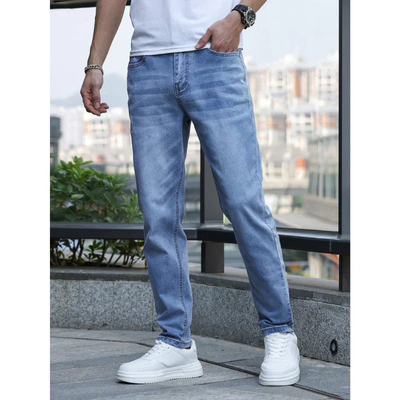 Herren jeans im zeitlosen design mit stretch