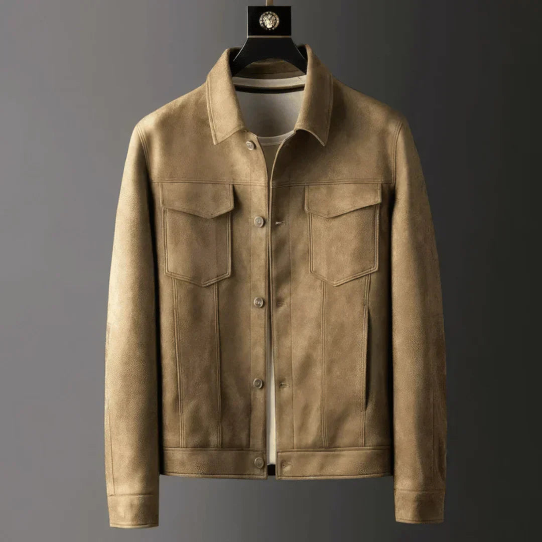 Torino herrenjacke aus wildleder im klassischen stil