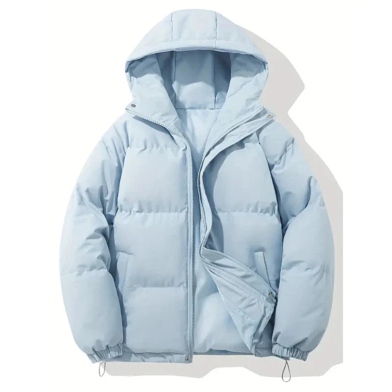 Elegante winter daunenjacke mit kapuze