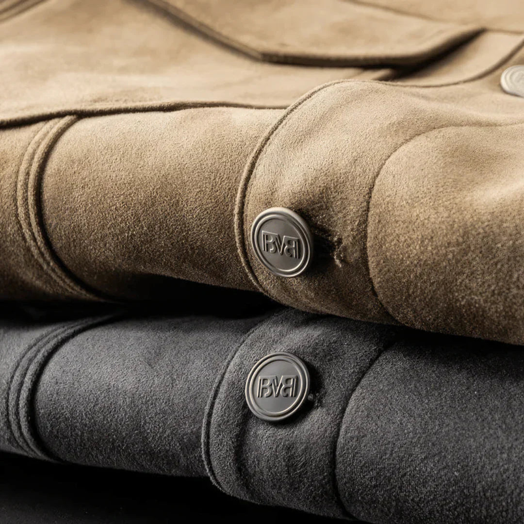 Torino herrenjacke aus wildleder im klassischen stil