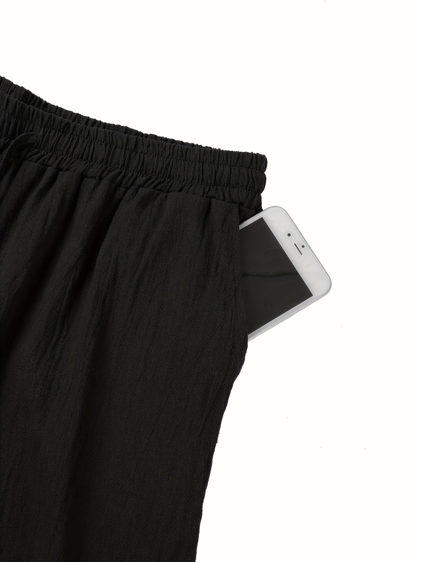 Gerade geschnittene hose mit elastischem bund – herren