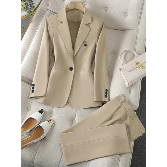 Klassisches damen blazer set mit reverskragen