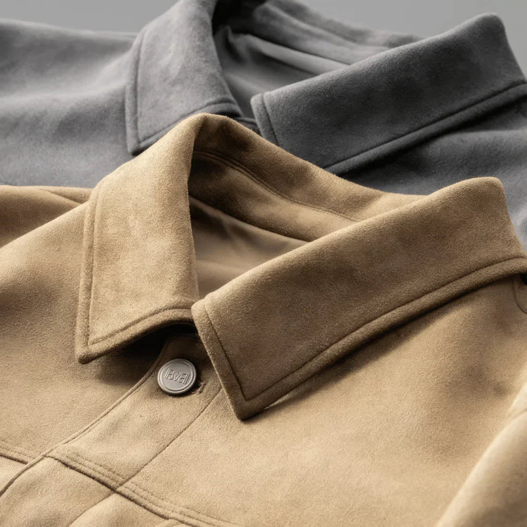 Torino herrenjacke aus wildleder im klassischen stil