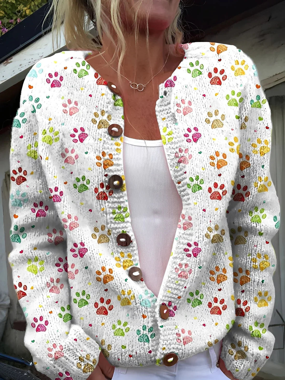 Kandace strickjacke mit blumenmuster – damen