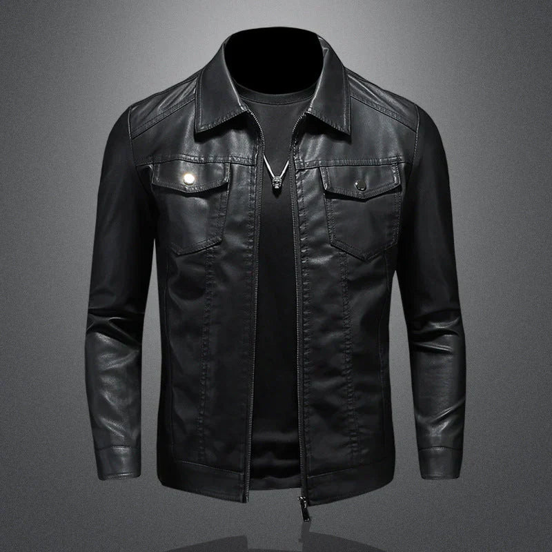 Nelson lässige biker-lederjacke – herren