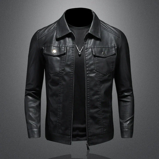 Nelson lässige biker-lederjacke – herren