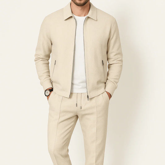 Geoff lounge-set aus waffelstrick – herren