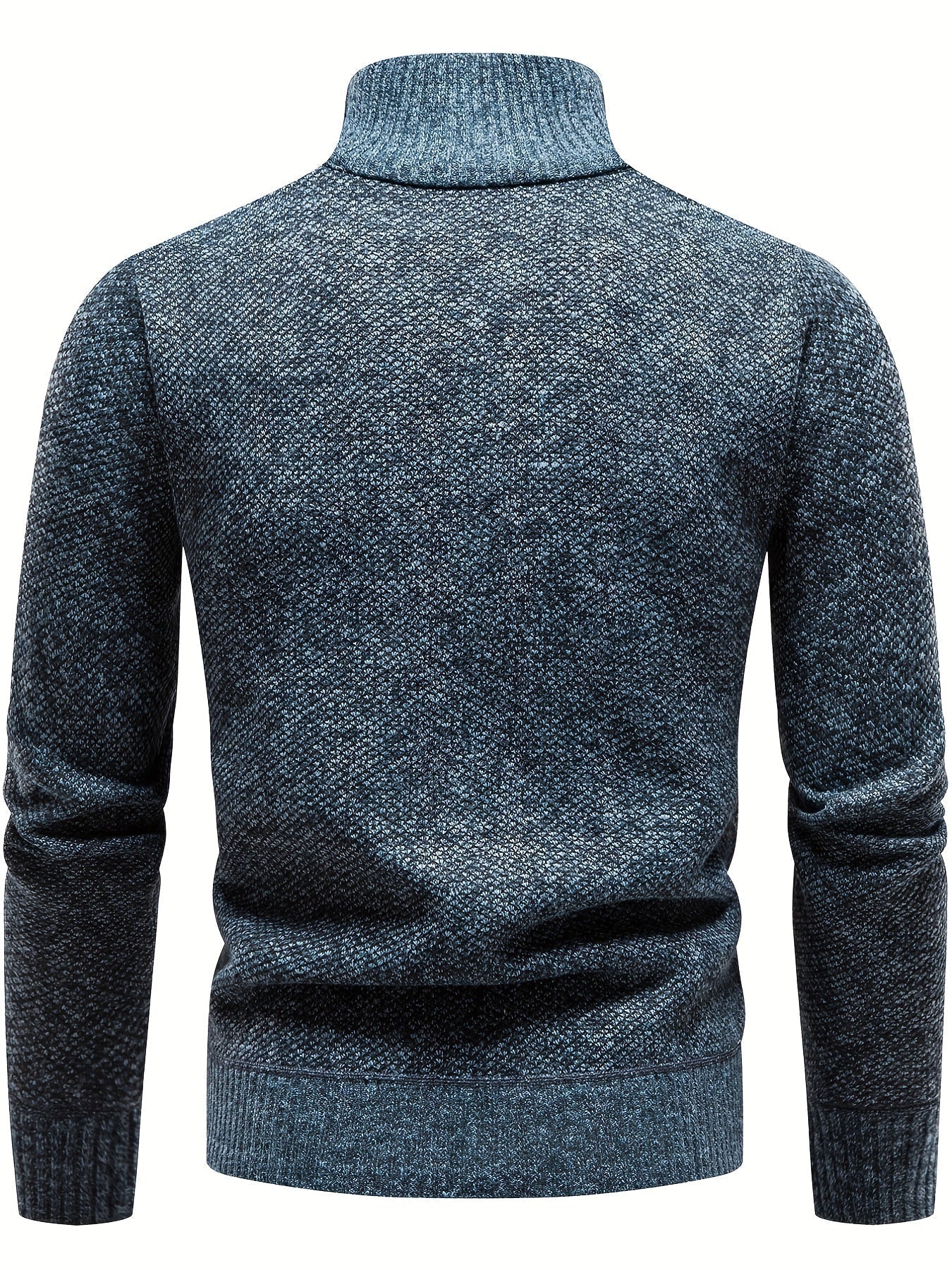 Herren-strickpullover mit hohem kragen und viertelreißverschluss – herren