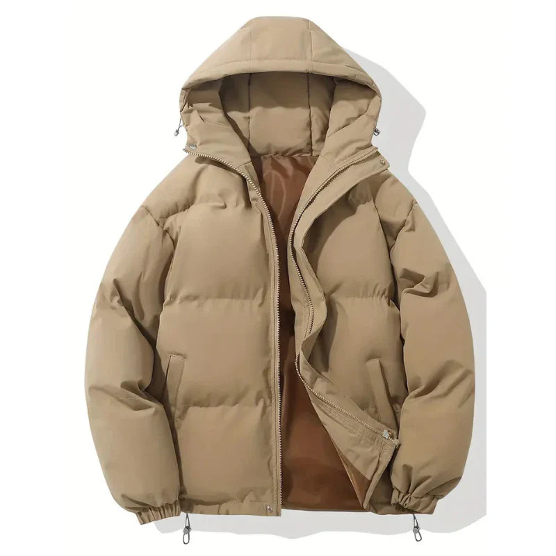 Elegante winter daunenjacke mit kapuze