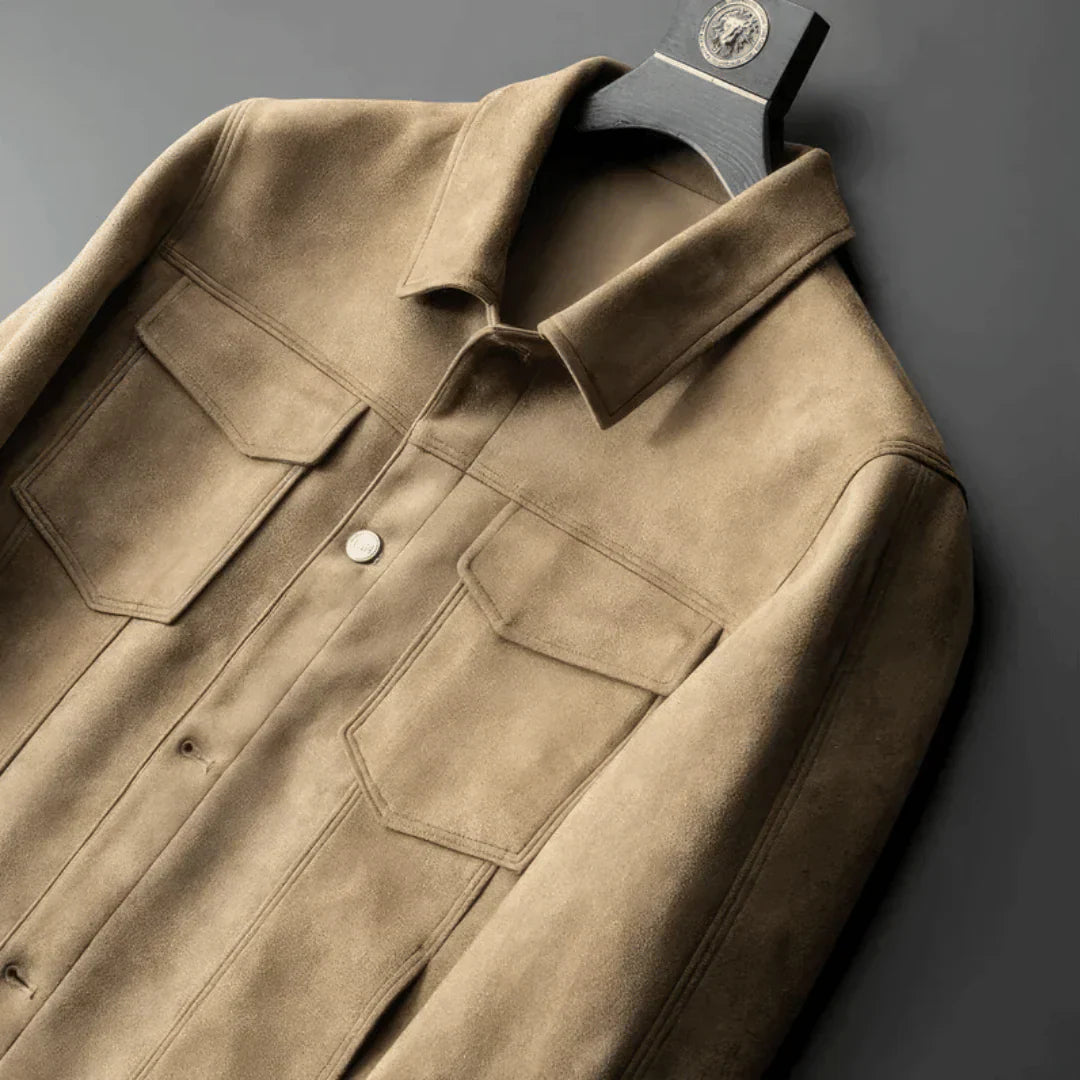 Torino herrenjacke aus wildleder im klassischen stil