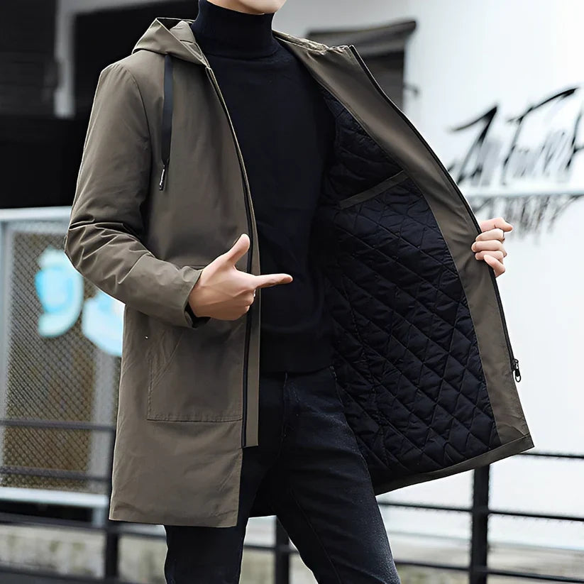 Lucas freizeit-regenjacke mit kapuze – herren