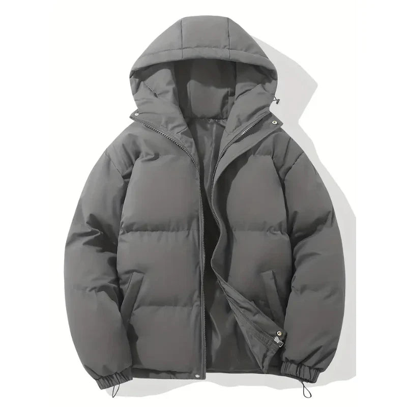 Elegante winter daunenjacke mit kapuze