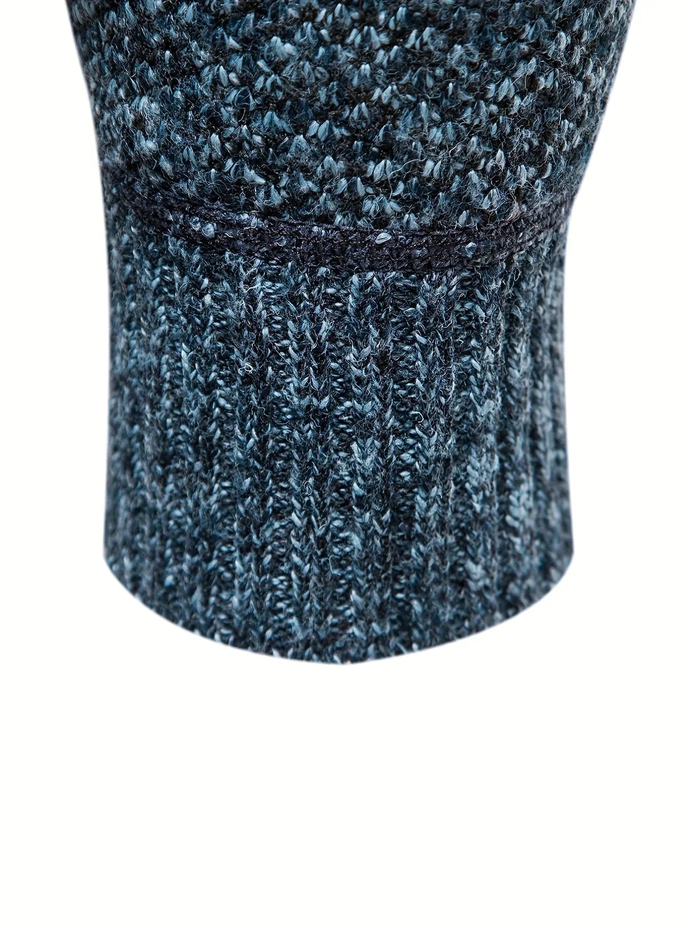 Herren-strickpullover mit hohem kragen und viertelreißverschluss – herren