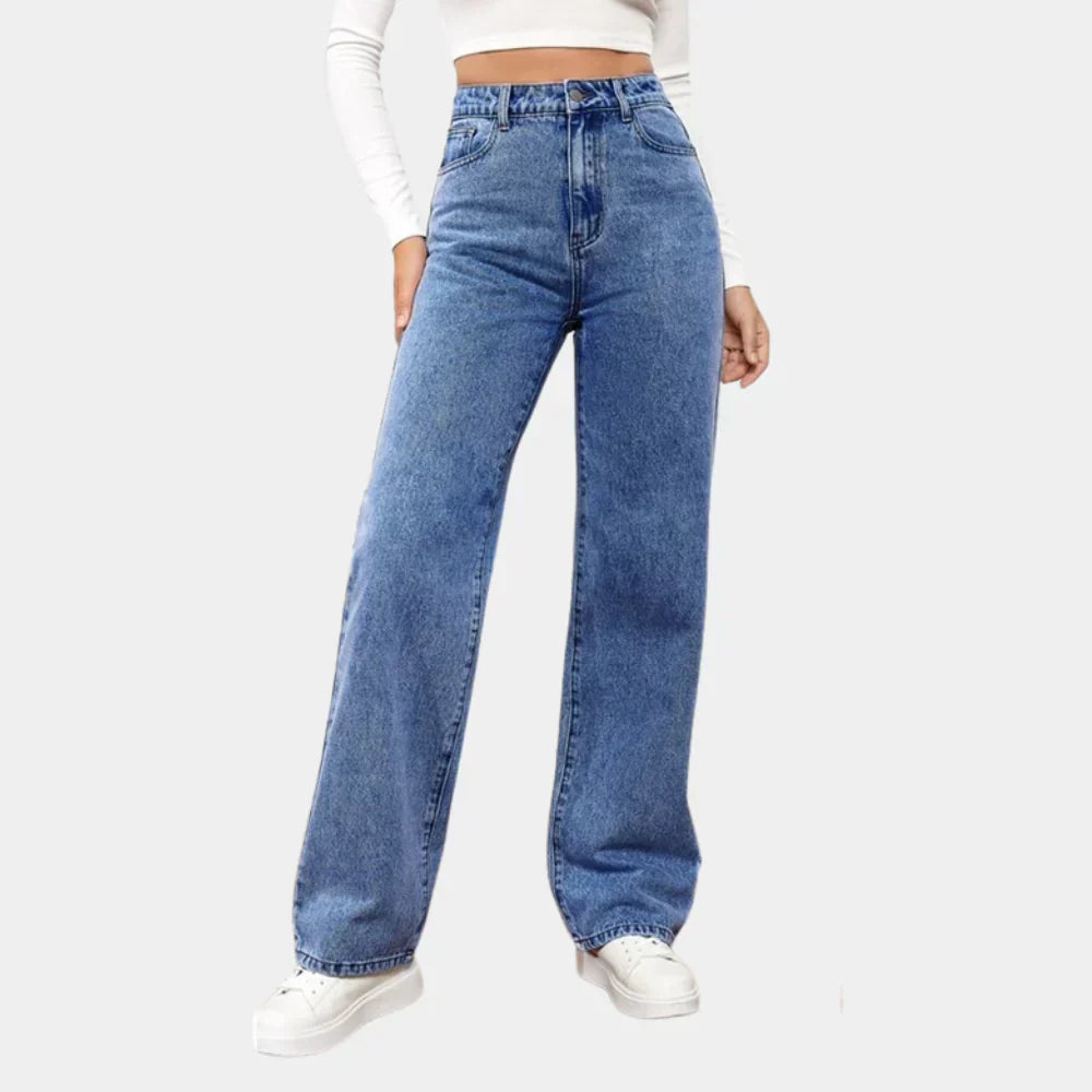 Emma high-waist straight-leg jeans