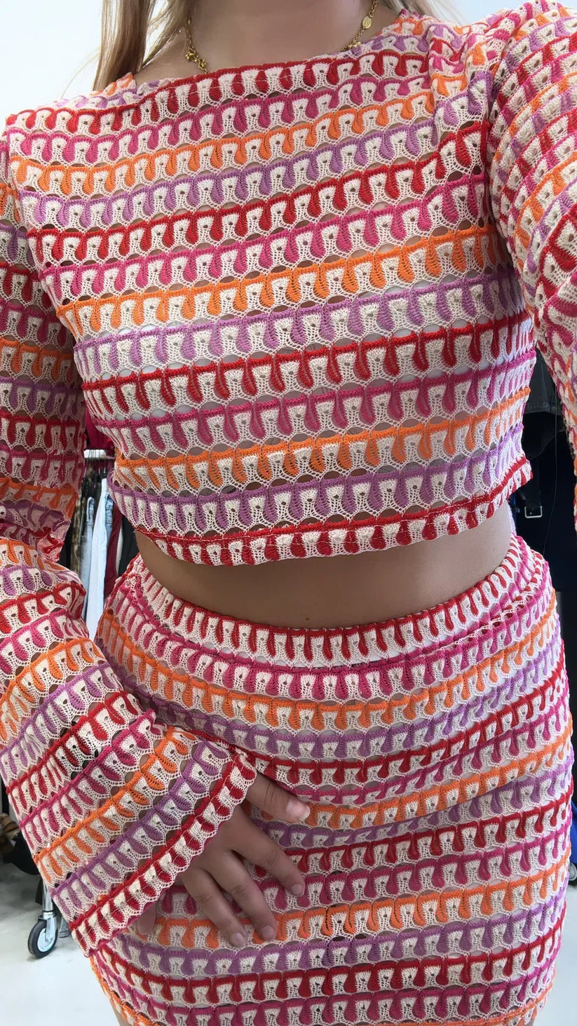 Giada ensemble crop-top & minirock – damen