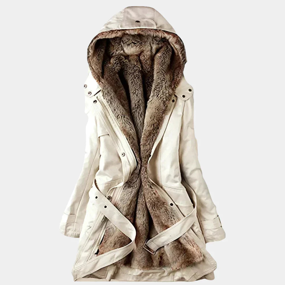 Eleganter damenparka Isabella mit kunstpelzfutter – damen