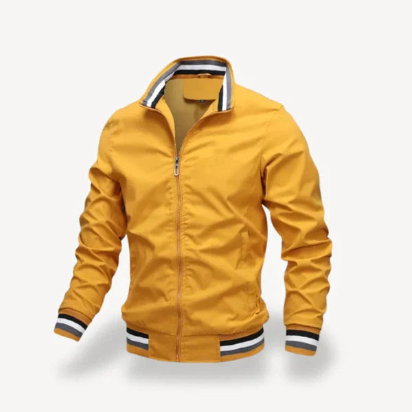 Lässige herren-bomberjacke mit reißverschluss, schmale passform – herren