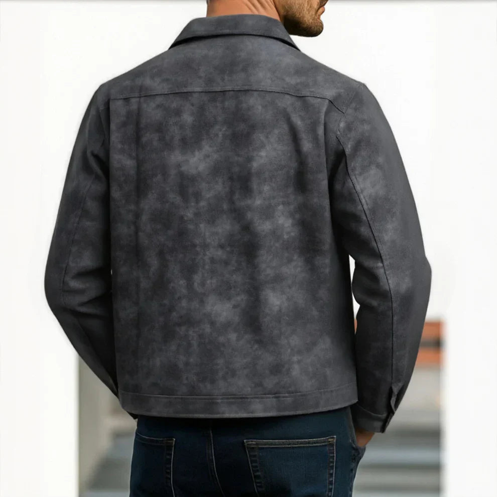 Klassische herren-lederjacke für den freizeitbereich – herren
