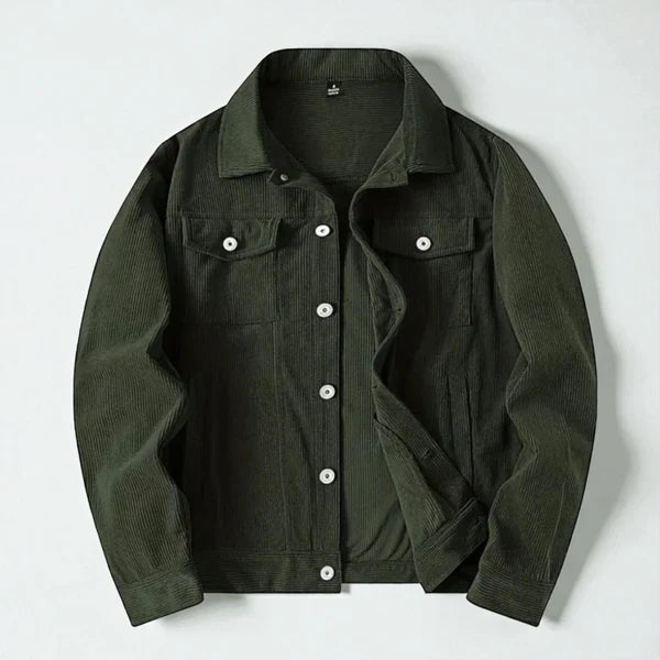 Cordjacke für herren mit knopfleiste – herren
