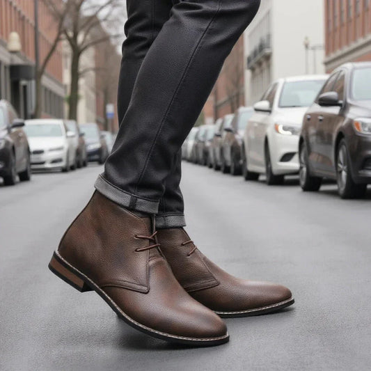 Stiefeletten aus rindsleder für herren