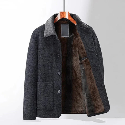 Leichte herren-sherpa-jacke mit wollfutter – herren