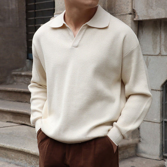 Herren-polopullover mit strukturstrick – herren