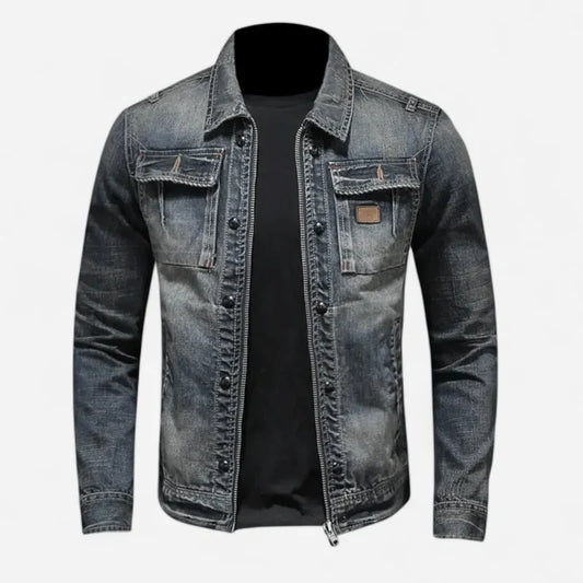 Herren vintage denim jacke klassisch lässig elegant
