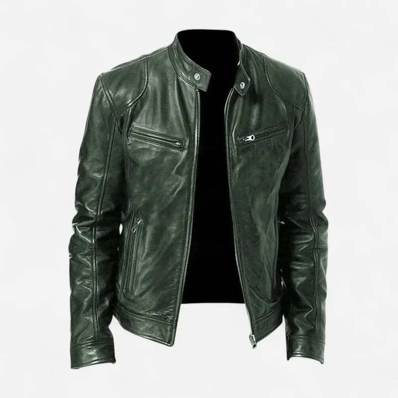 Herren klassische lederjacke stilvoll und vielseitig