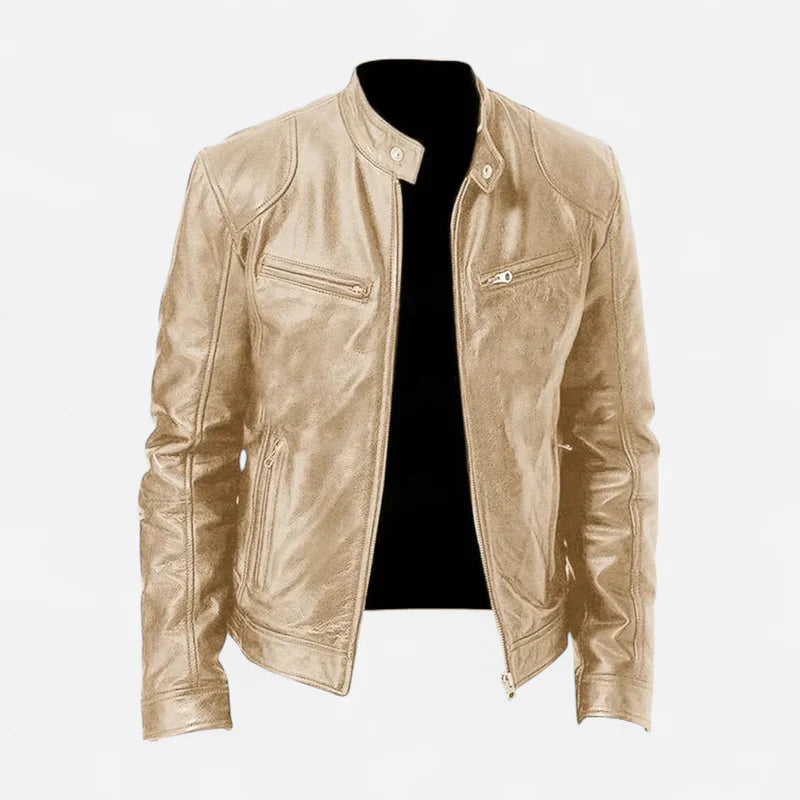 Herren klassische lederjacke stilvoll und vielseitig