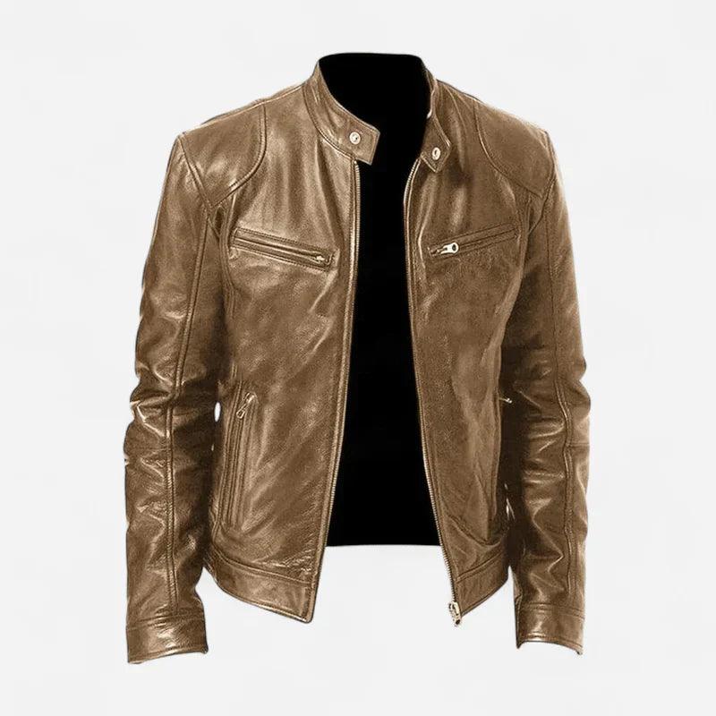 Herren klassische lederjacke stilvoll und vielseitig
