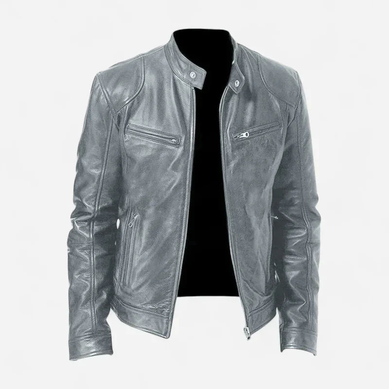 Herren klassische lederjacke stilvoll und vielseitig