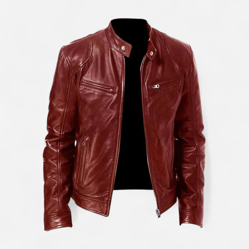 Herren klassische lederjacke stilvoll und vielseitig
