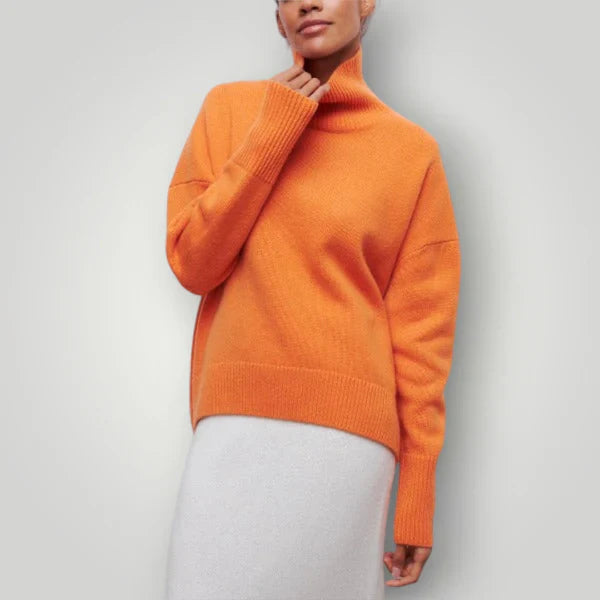 Damen-rollkragenpullover in ubergröße – warmer strickpullover für herbst und winter